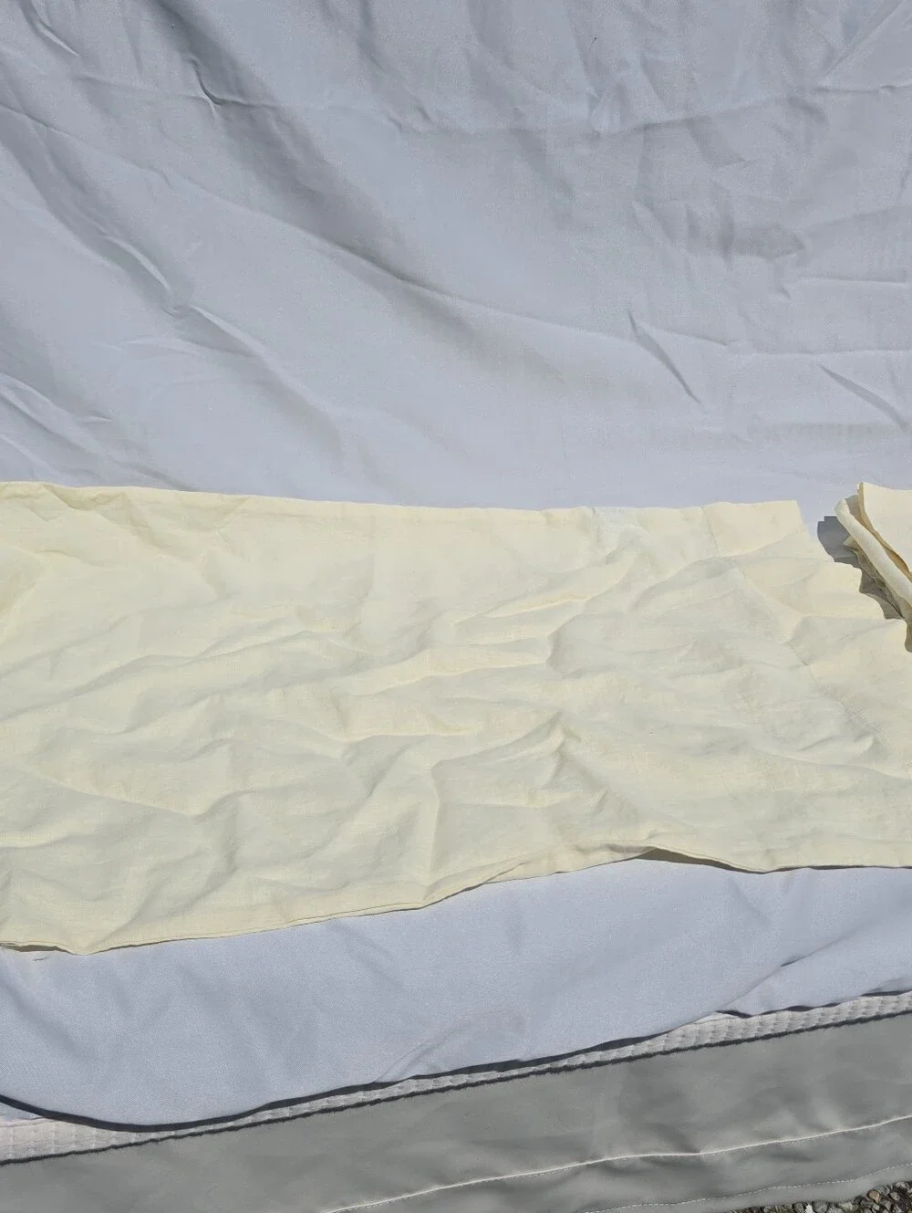 Quince 100% Linen FULL BUTTER yellow Sheet Set 1 Fitted 1 Flat 2 Standard Shams
